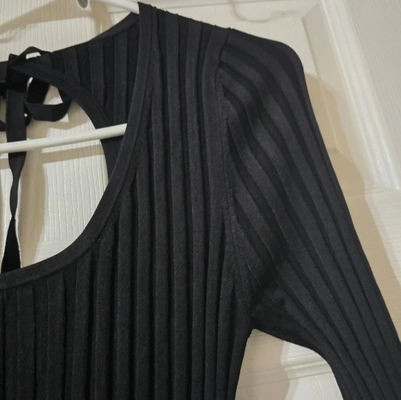 Prabal Gurung Pleated Sweater Sheath Dress, Back Cut-Out, Midi, Colorblock, EUC! - Picture 8 of 13